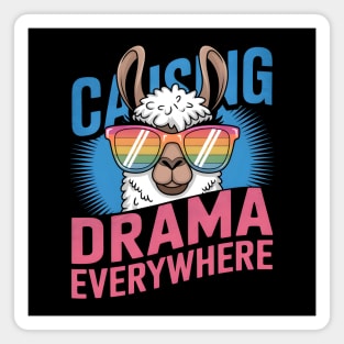 Funny Llama Shirt – Causing Drama Everywhere Magnet